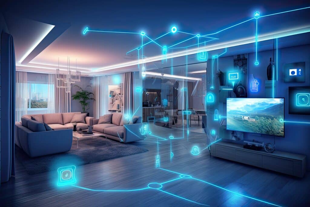 Wohnbereich mit integrierter Hausvernetzung | Singlemode Kabel